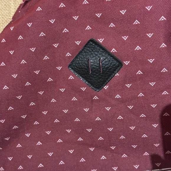 Burgandy Patterned Backpack - Picture 2 of 5